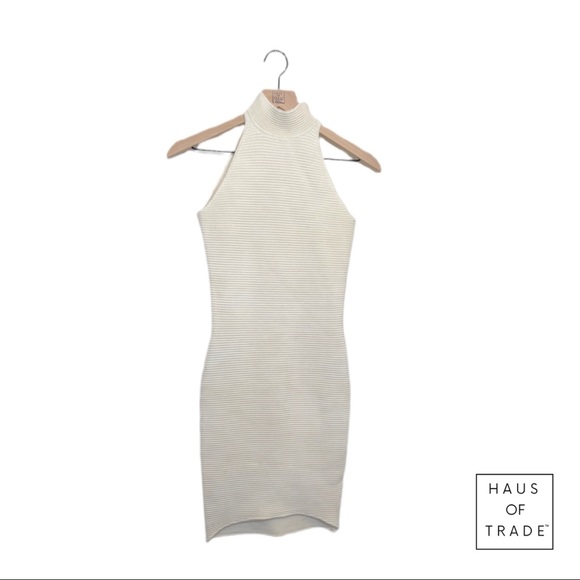 TORN White Halter Knit Dress - Picture 4 of 15